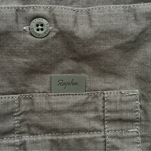 Rapha Mechanics Rusty Rick Shirt Mens XXL Gray Relaxed Fit Cotton Ripstop Button - Picture 7 of 12